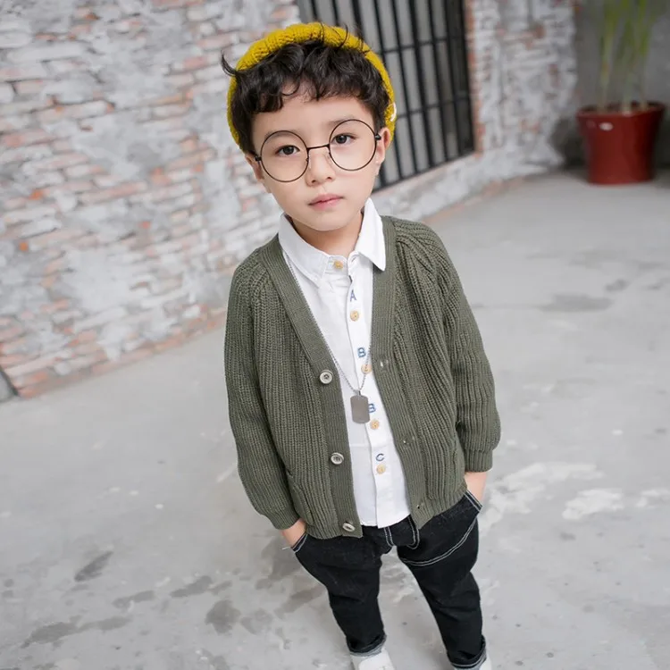 

DZIECKO 2017 New Baby Children Clothing Boys Girls Knitted Cardigan Sweater Kids Spring Autumn Cotton Outer Wear