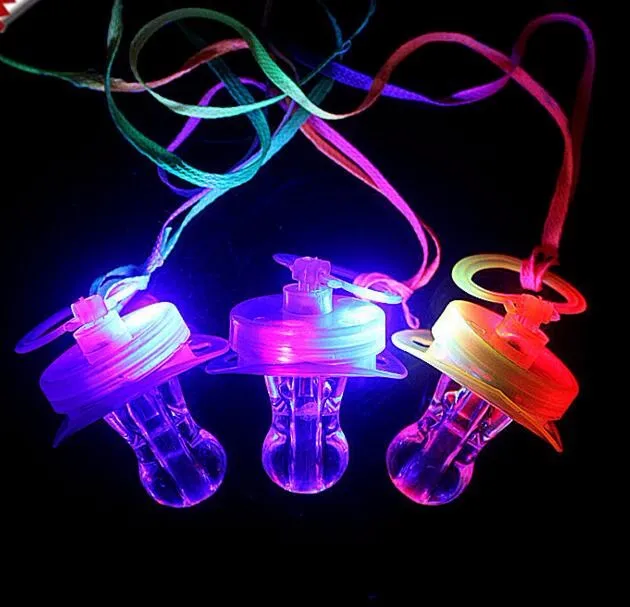 

Wholesale 500pcs/lot led pacifier whistle promotion