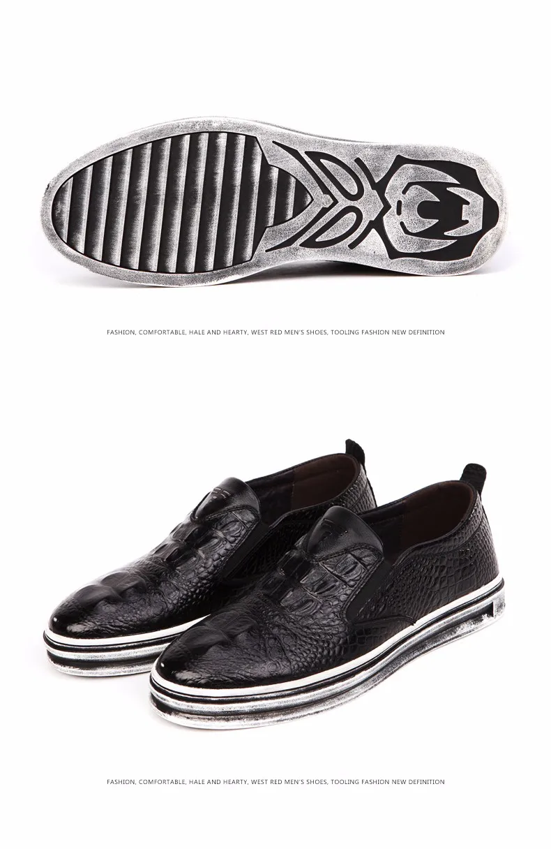 Красивые туфли из крокодиловой кожи; Мужская модная повседневная обувь; обувь в стиле ретро; нескользящая обувь; лоферы в деловом стиле; zapatos hombre; 6288