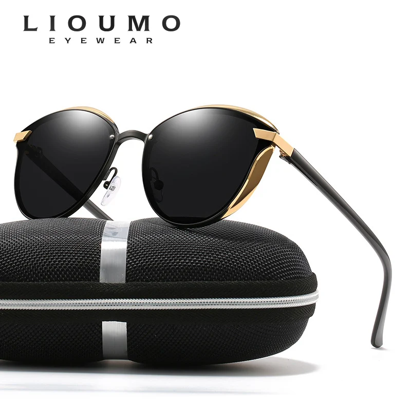Luxury Brand Sunglasses Women Polarized Classic Design Round Female Sun Glasses Trendy Shades Mirror Lens Pink gafas sol mujer 