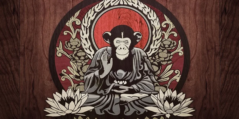 Us 1279 20 Offbath Towel Zen Monkey Pattern Soft Microfiber Beach Towel Face Serviette De Plage Toalha Gym Sport Travel Towel Custom In Bath