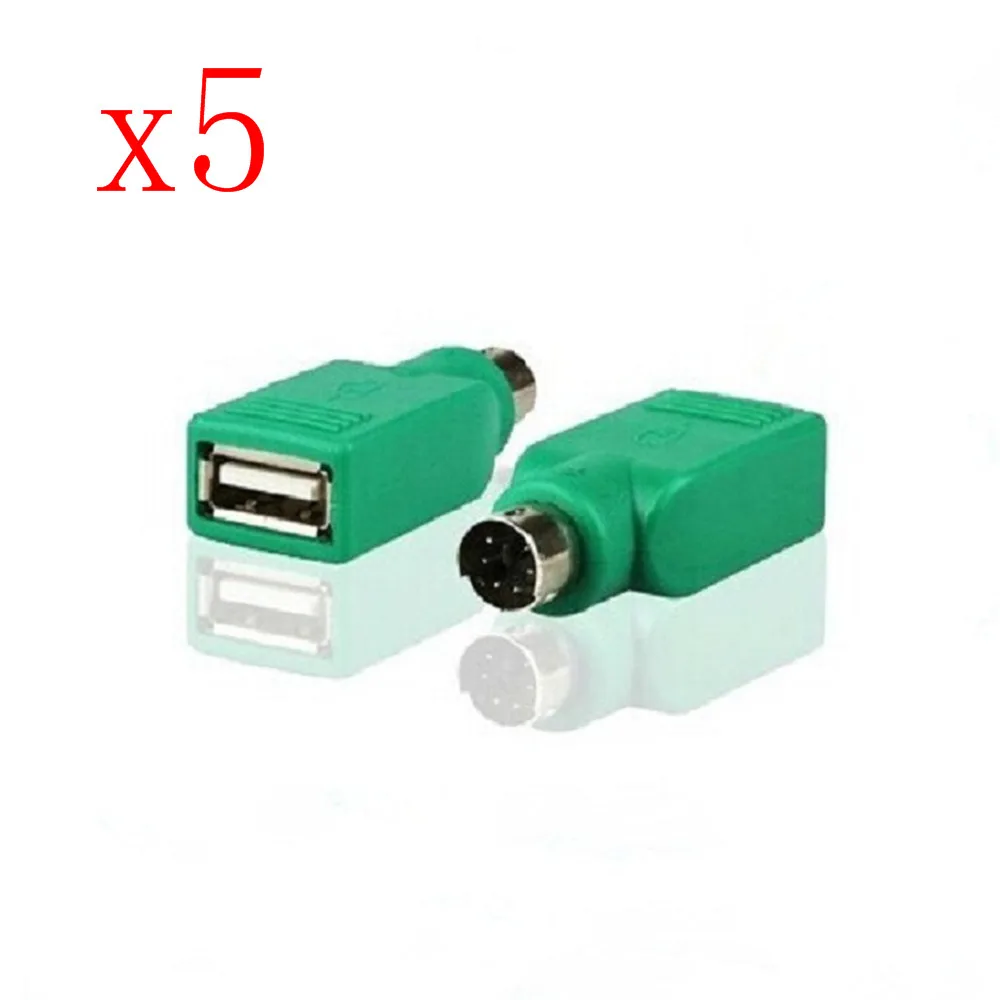 5 шт. Переходник USB Мама в PS2 PS / 2 папа конвертер клавиатуры и мыши|Компьютерные