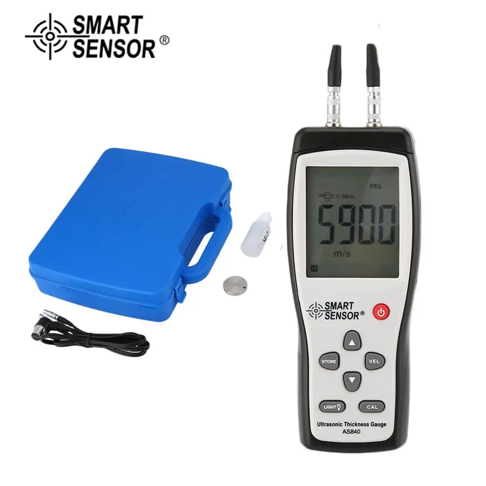 

SMART SENSOR AS840 Digital Ultrasonic Thickness Gauge Sound Velocity Meter Metal Depth tester Smart Sensor with LCD display