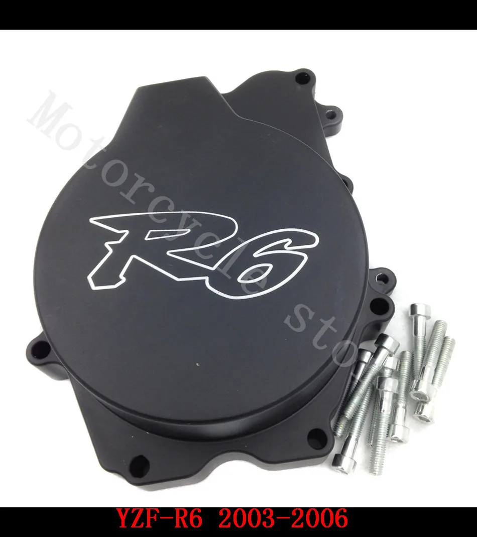 Подходит для Ямаха YZF-R6 в YZFR6 2003 2004 2005 2006 YZFR6S R6S 2006 Двигатель мотоцикла статора обложка черный левая сторона Подходит для Ямаха YZF-R6 в YZFR6 2003 2004 2005 2006 YZFR6S R6S 2006 Двигатель мотоцикла статора обложка черный левая сторона