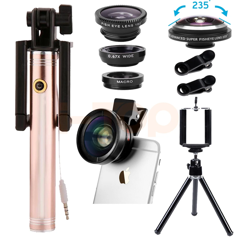 Newest Cell Phone Lenses Kit 2in1 Digital HD 0.45X Super Wide Angle