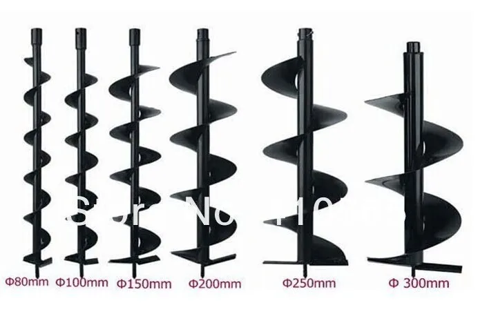Сверло для земляных шнеков, земляные сверла, сверла, сверла 60 мм, 80 мм, 100 мм, 120 мм, 150 мм, 200 мм, 250 мм, 300 мм, Двойные листья