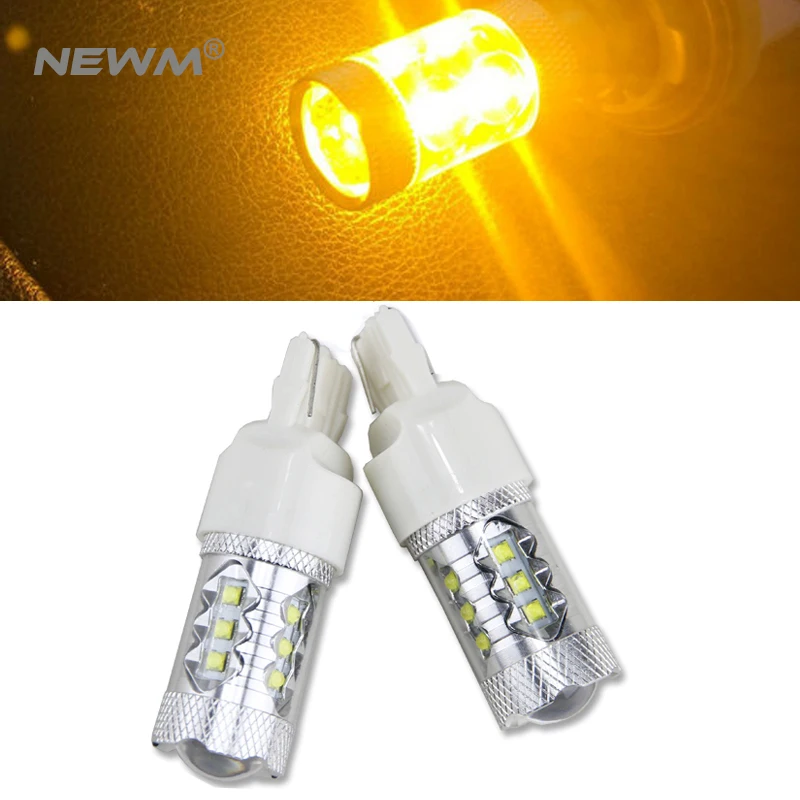 

2pcs White High Power 30w/50W/80w CRE'E 7440 T20 LED Bulbs For Car Reverse Lights,Signal,Backup DRL Lights