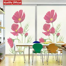 Лозанна цветочный узор электростатического пленка «замороженное стекло» гостиная спальня ванная комната скользящие окна двери солнцезащитный крем окно фильм