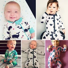 От 0 до 2 лет новое поступление Комбинезоны из хлопка для сна пижамы Одежда для маленьких мальчиков и девочек высокие качественные комбинезоны Одежда для новорожденных год выбор