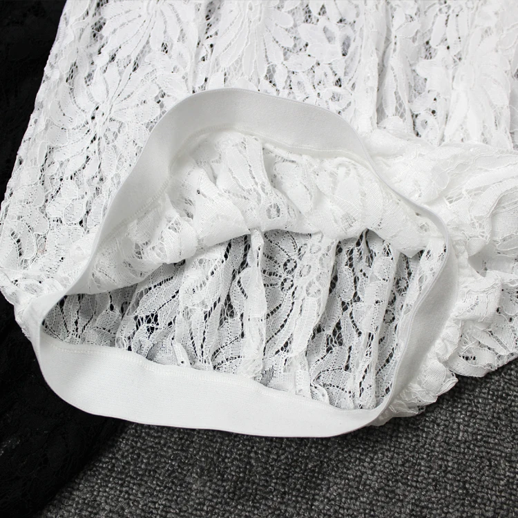 Women transparent slip see through bottom underskirt high waist thin a line long spring female openwork lace petticoat woman