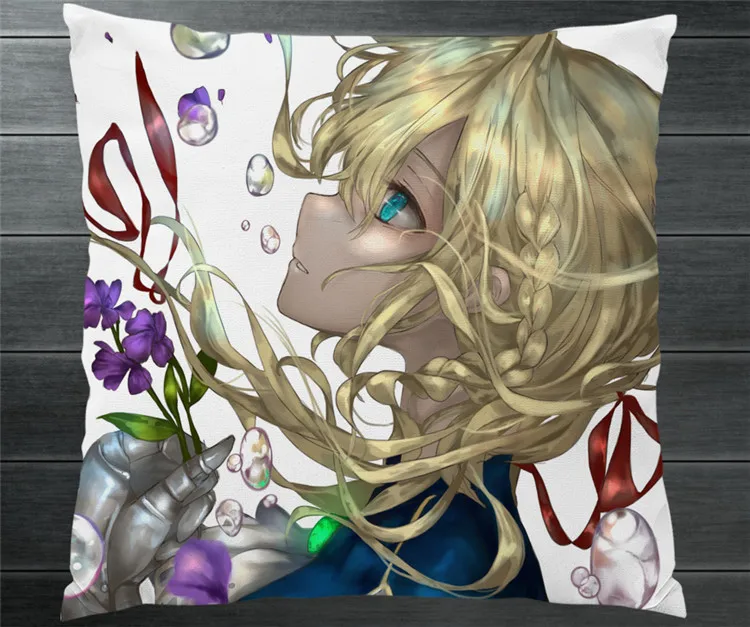 Anime Violet Evergarden Two Side 40x40cm Pillowcases Pillow Cushion
