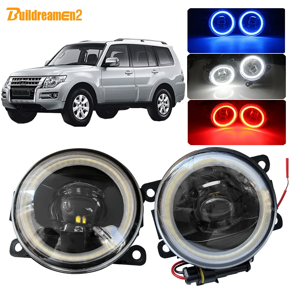 

Buildreamen2 For Mitsubishi Pajero IV V8_W V9_W Car LED Fog Light Angel Eye Daytime Running Light 2007 2008 2009 2010 2011 2012