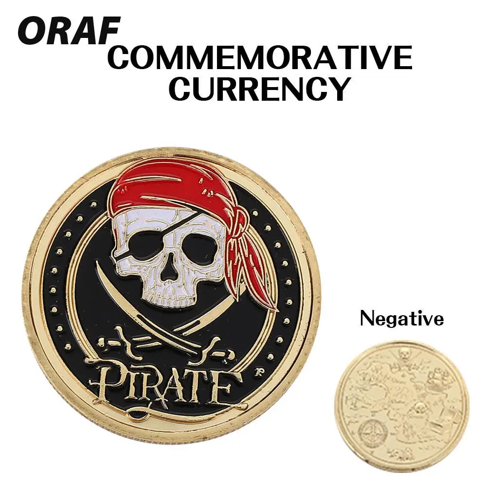 

Gold-Plated Collection Coin Beneficial Souvenir Coin PIRATE Favorite Ornaments Commemorative Coin