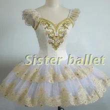 Быстрая белого золота профессиональная балетная пачка, индивидуальные классическая балетная пачка, балетки классического исполнения балетки