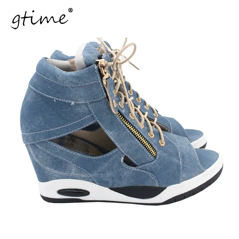 GTIME/сандалии-гладиаторы на высоком каблуке обувь с открытым носком пикантные женские туфли-лодочки женские ботинки на танкетке женская обувь на платформе, джинсы ZWB132