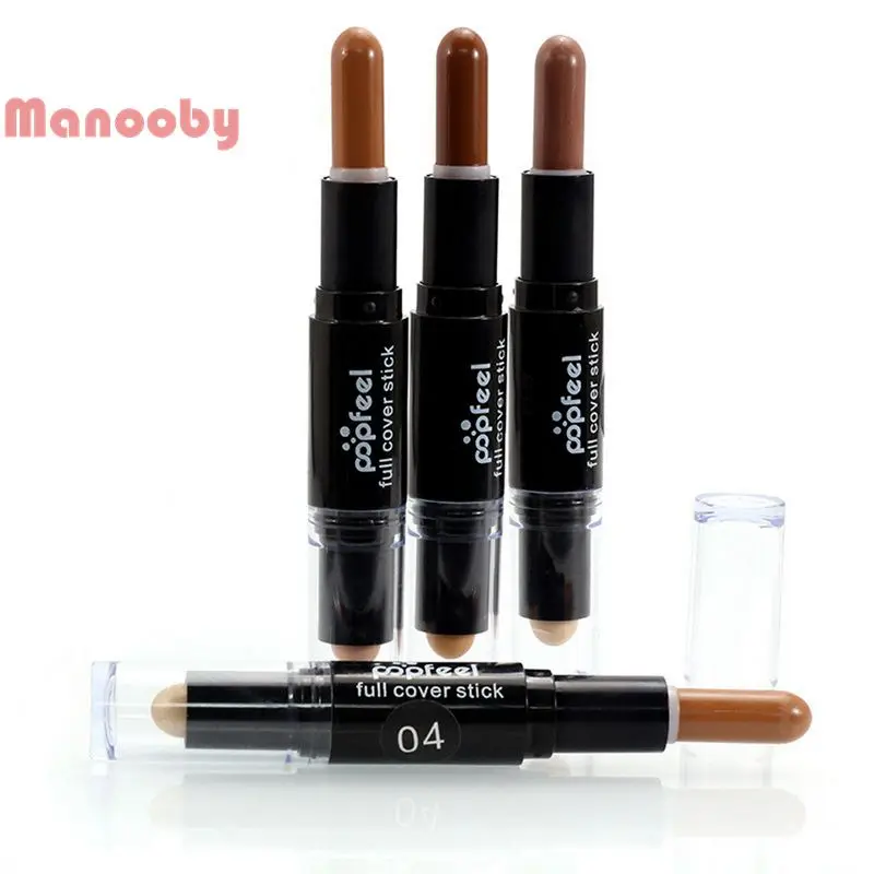 

Manooby Concealer Pencil Double-end Makeup Corretivo Maquiagem Repair Pen Concealer Perfect Cover Facial Contour Pencil Cosmetic