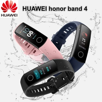 

Original Huawei Honor Band 4 Standard Version Smart Wristband Color Screen Touch Pad Heart Rate Sleep Snap Monito