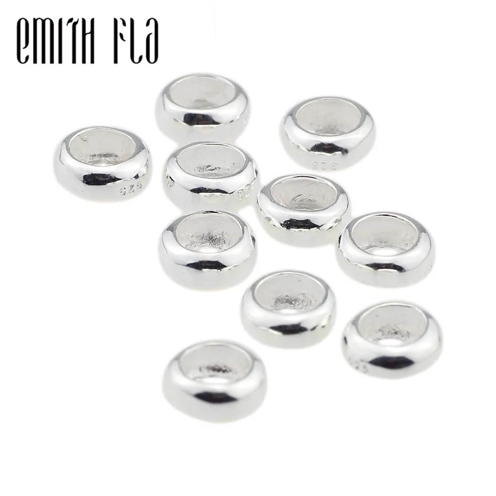 Emith Fla 925 Sterling Silver Spacer Stopper Charm Beads Fit for