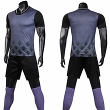 Пустые футбольные формы для взрослых дышащая быстросохнущая футболка с коротким рукавом спортивный костюм спортивная тренировочная форма на заказ