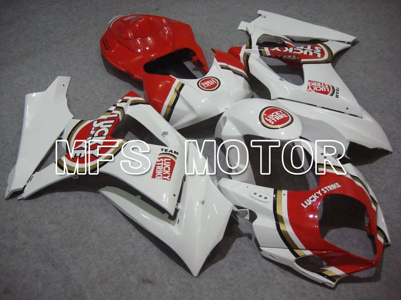 

For Suzuki GSXR 1000 K7 2007 2008 Injection ABS Fairing Kits GSXR1000 K7 07 08 - Lucky Strike - White/Red