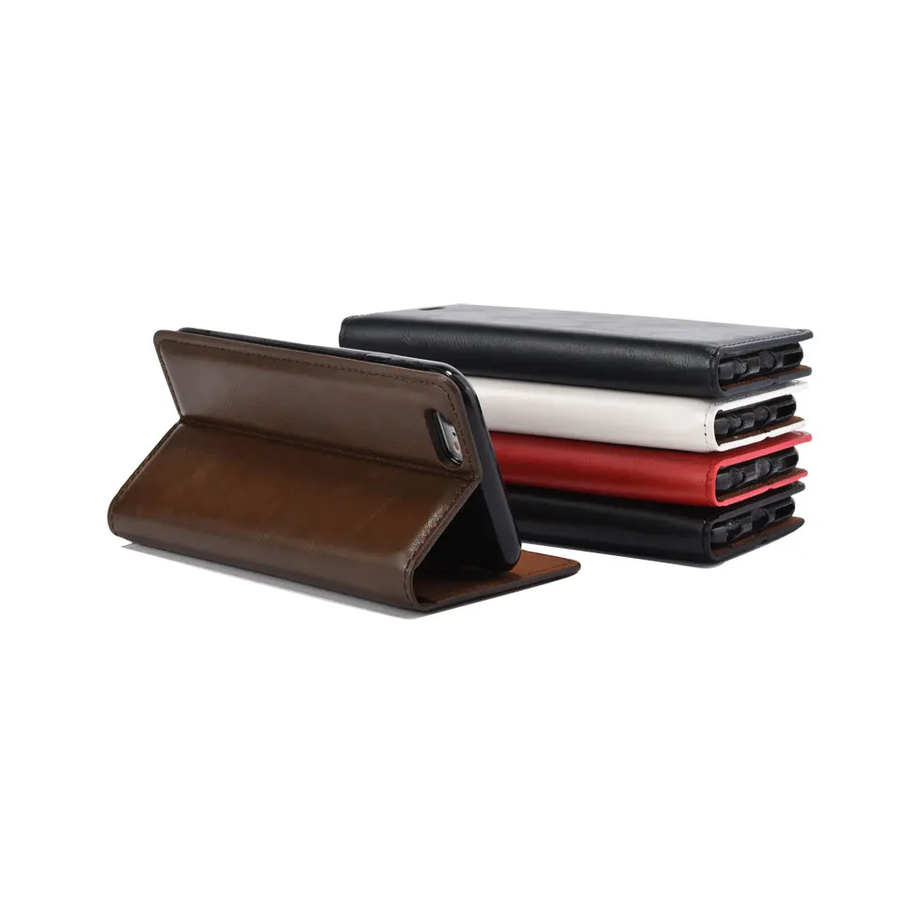 

Nicexx Leather Case For iPhone 6 Plus 6S Plus For 5.5 Inch Phone Bags 3 Site Stand Card Slot Flip Cover