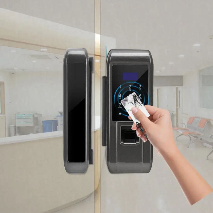 

Glass Door Fingerprint Password Digital Electronic Smart Lock for Home Office Security Electronic Smart Lock
