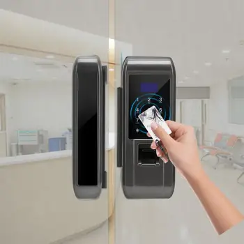 

Glass Door Fingerprint Password Digital Electronic Smart Lock for Home Office Security Electronic Smart Lock