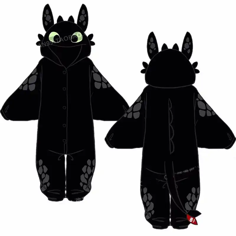 NCBYK Unisex Cute Dragon Toothless Anial Onesie Pajaas