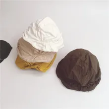 Однотонная Ткань, осенне-зимняя детская складывающаяся шляпа в рыбацком стиле, Детская эластичная шапочка для бассейна шапочка для ребенка