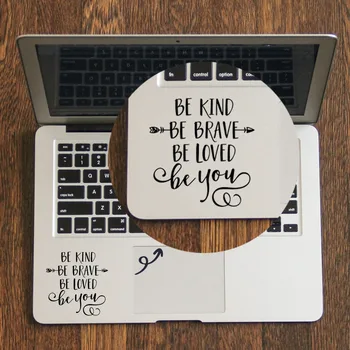 

BE KIND Inspired Quote Laptop Trackpad Decal Sticker for MacBook Air Pro Retina 11 12 13 15 inch Vinyl Mac Book Touchpad Skin