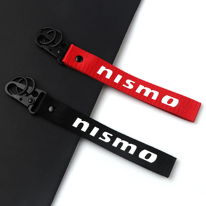 

For Nissan Almera Tiida X Trail Note Juke Teana 350Z 370Z GTR Car styling webbing key chain Key Ring car accessories