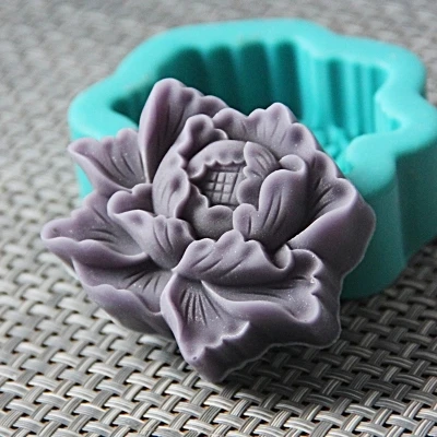 

przy Silicone Soap Molds Flower Shaped DIY Craft Handmade Soap Mould Flower peony single hole mold flower decoration