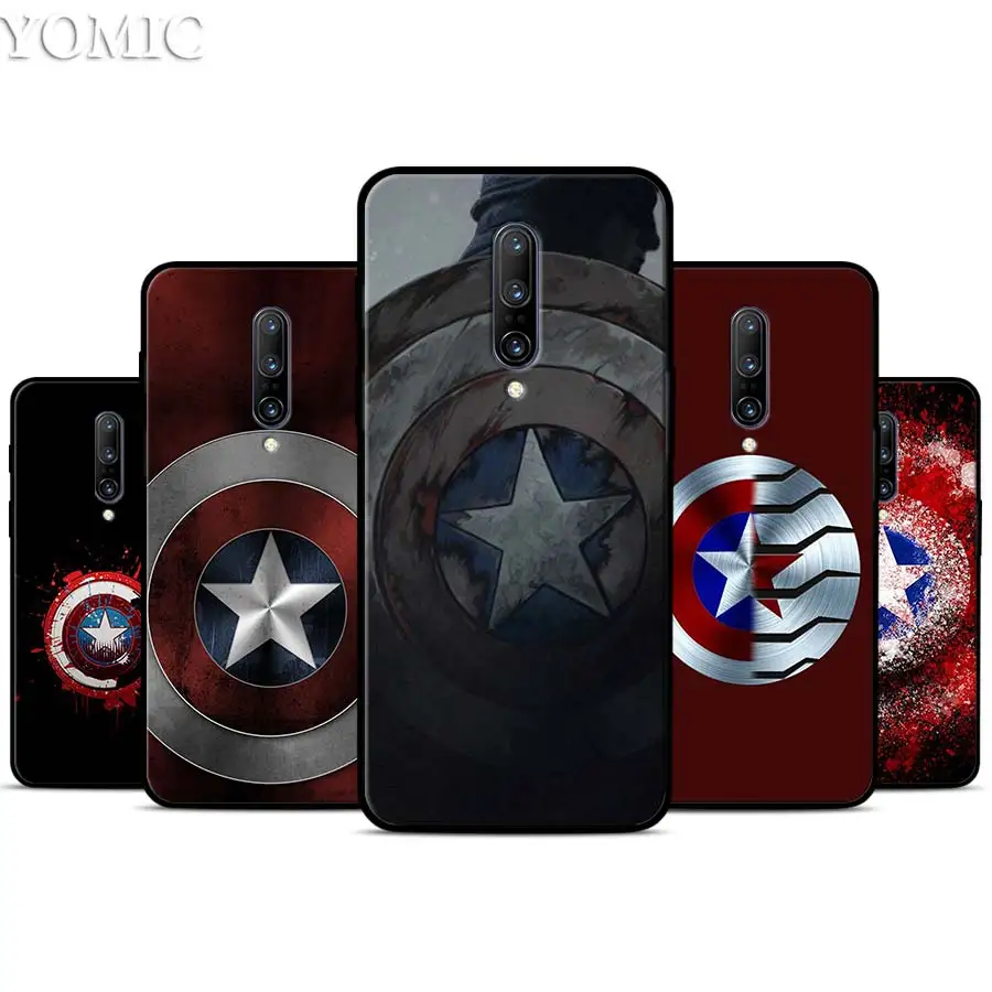 Marvel comic Captain America Silicone Case for font b Oneplus b font font b 7 b