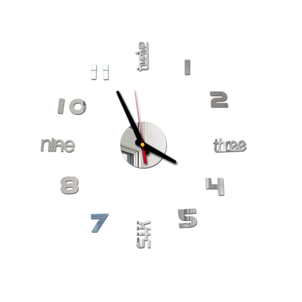 Настенные часы Horloge 3d акриловые зеркальные наклейки для самостоятельного декора
