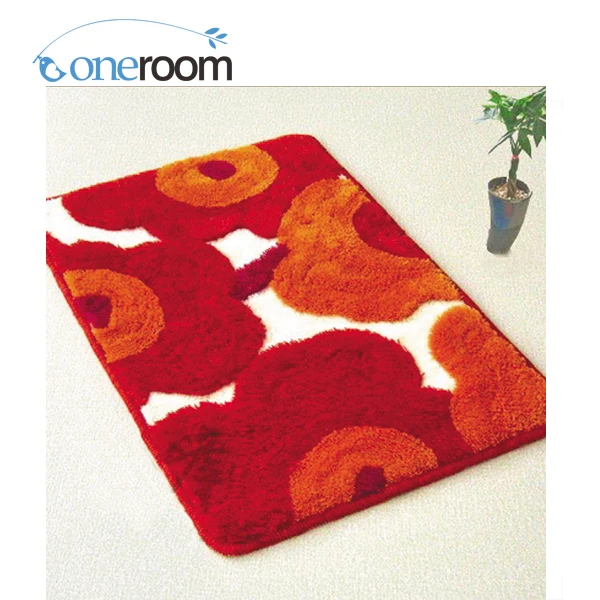 

n3th ZD134 red flowers Hook Rug Kit DIY Unfinished Crocheting Yarn Mat Latch Hook Rug Kit Floor