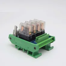 4-way 10-pin relay module, single 24V electromagnetic isolation relay module 8 way digital quantity switch quantity remote i o input module acquisition relay isolation output module