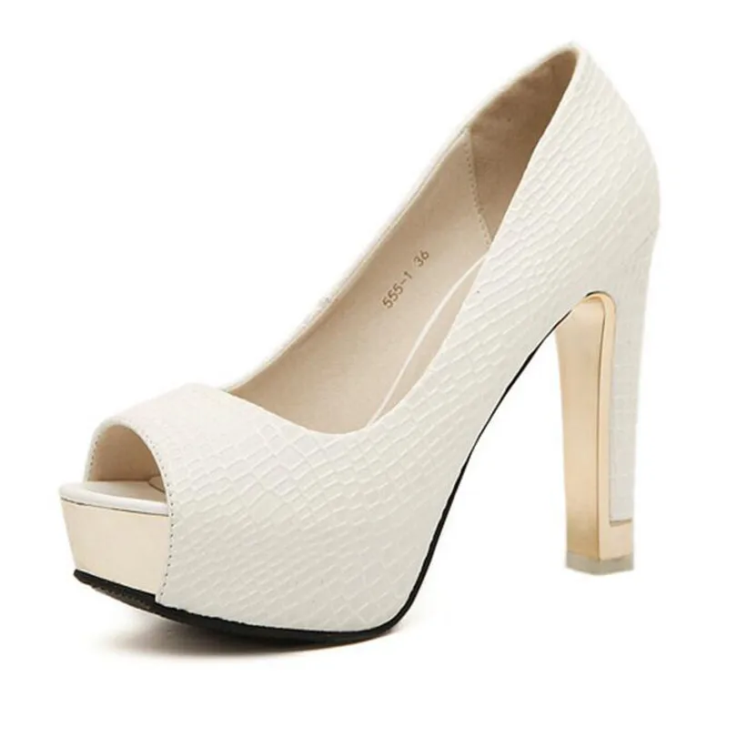 LIN KING Fashion Slip On Women Pumps Platform High Heels Shoes Lady Peep Toe Square Heel Dress Shoes Sexy Wedding Bridal Shoes LIN KING Fashion Slip On Women Pumps Platform High Heels Shoes Lady Peep Toe Square Heel Dress Shoes Sexy Wedding Bridal Shoes