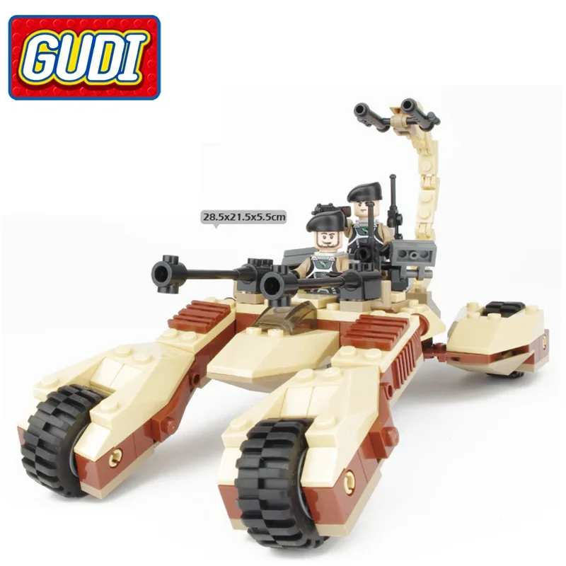 Модели GUDI строительные игрушки совместимые с G8213 204 шт. штурмовые автомобильные