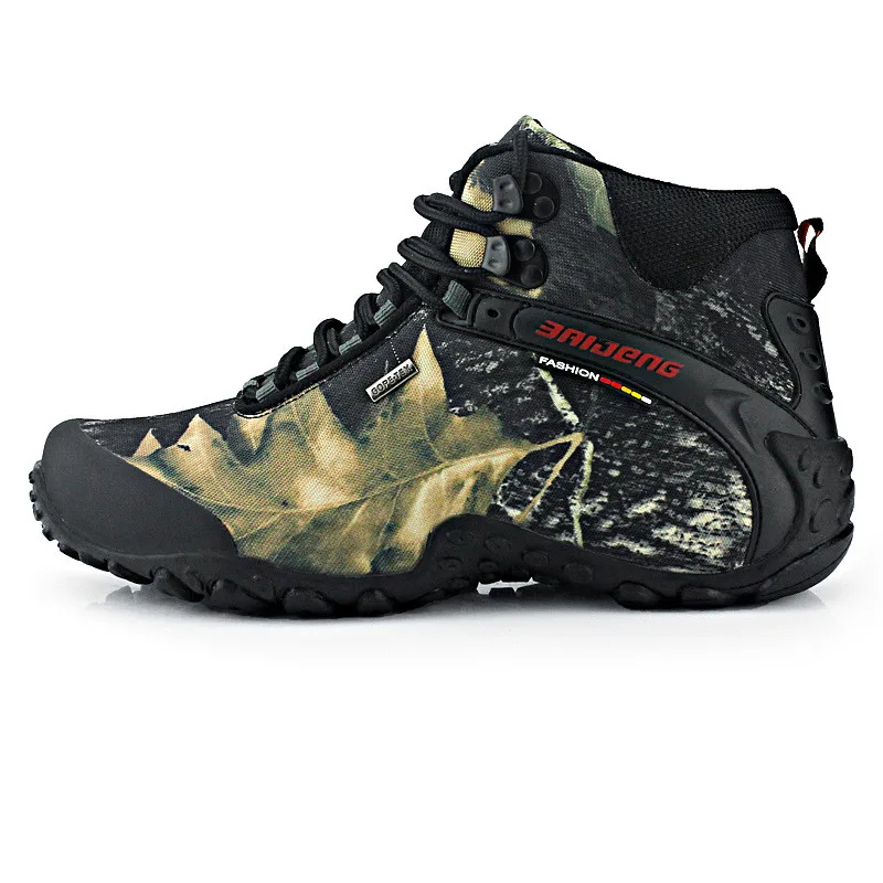 New Outdoor Sports Waterproof Canvas Hiking Shoes Anti