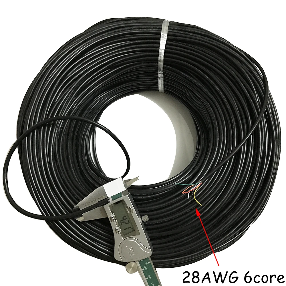 10 метровый контрольный сигнальный кабель od4 2 мм UL2464 28 AWG 6 жильный для USB мыши