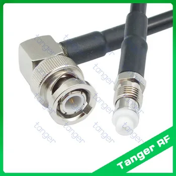 

Hot selling Tanger FME female jack to BNC male plug right angle RF RG58 Pigtail Jumper Coaxial Cable 3feet 100cm High Quality