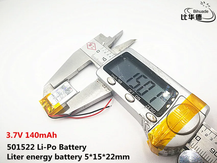 

10pcs Liter energy battery Good Qulity 3.7V,140mAH,501522 Polymer lithium ion / Li-ion battery for TOY,POWER BANK,GPS,mp3,mp4