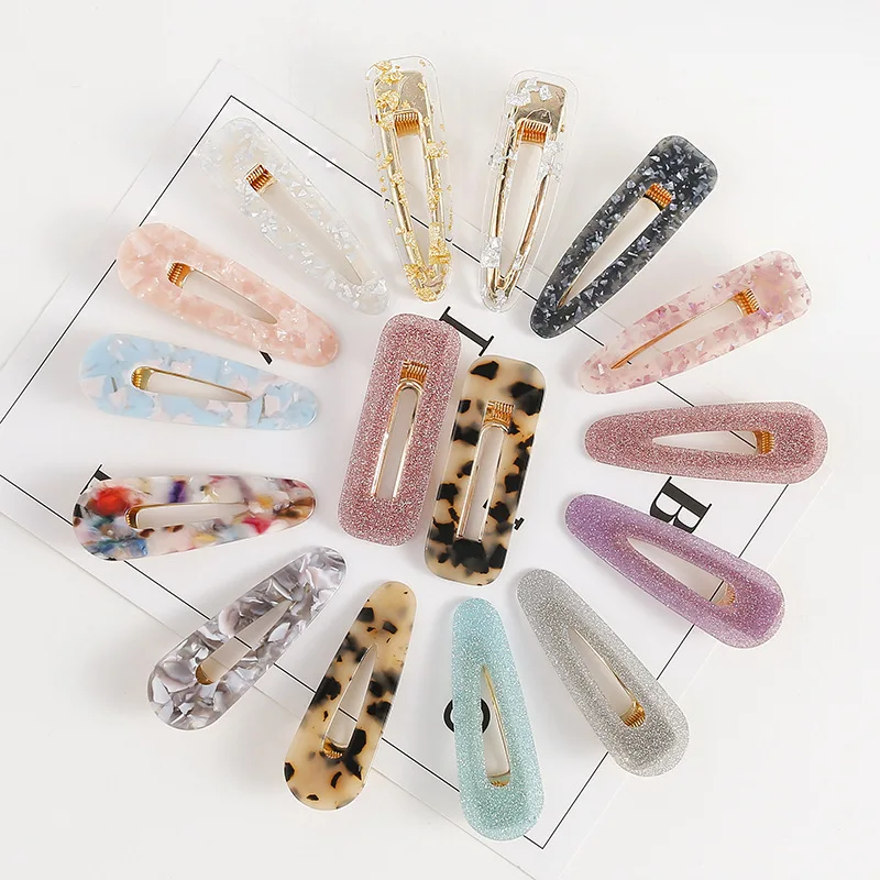 

Toka Hair Accessories Women Hair Clips For Haar Accessoires Hollow Water Drop Scrunchie Acetate Girls Accesorios para el cabello