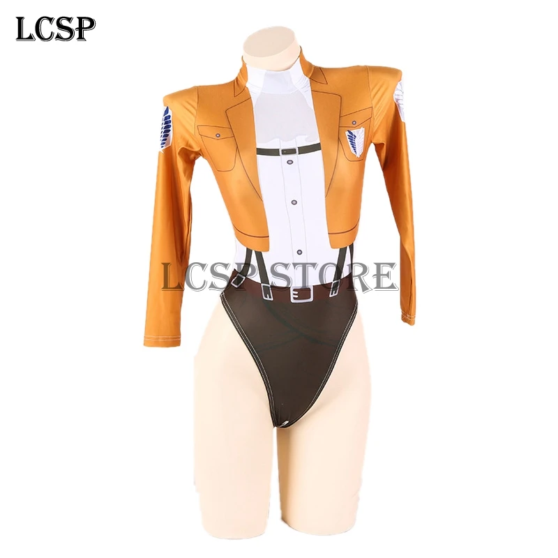 

LCSP 2018 Attack on Titan Mikasa Ackerman Cosplay Costume Japanese Anime Swimsuit Uniform Suit Outfit Clothes