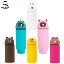 3D Cartoon Silicone Pen Bag Makeup Brush Holder Organizer Tool Animal Design Cosmetic Brushes Container Brush Pen Holder 3D Cartoon Silicone Pen Bag Makeup Brush Holder Organizer Tool Animal Design Cosmetic Brushes Container Brush Pen Holder