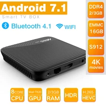 100% Oringnal M8S PRO DDR4 Android 7.1 Octa Core S912 Inteligente CAJA de la TV 17.0 WIFI 4 K Películas Inteligente Cuadro de TV Android Medios jugador