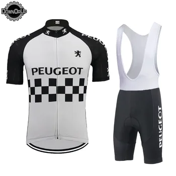 

Retro cycling jersey man Short Sleeve pro team bicycle clothing set 9D gel breathable pad Mtb Highway Maillot ciclismo DOWNORUP