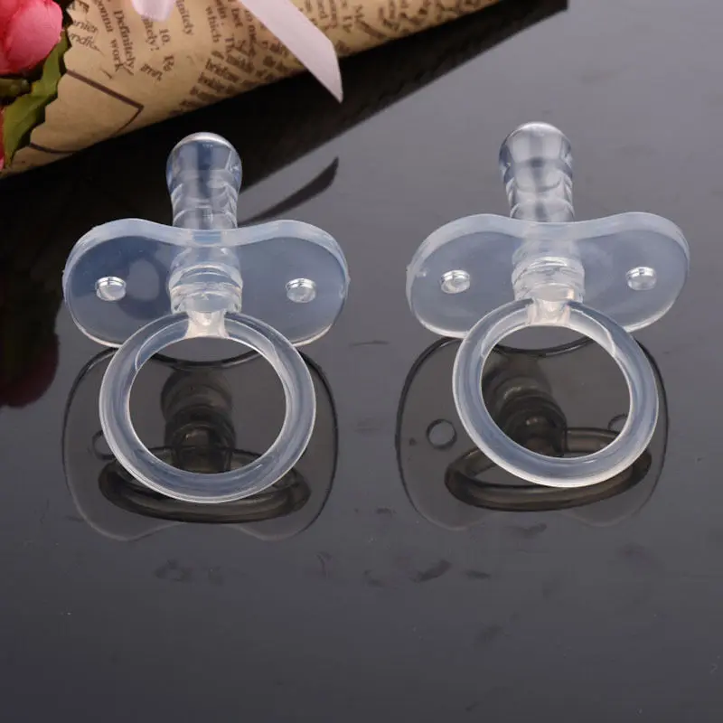 Newborn Transparent Silicone Pacifiers Infant Pacifier Holder Clip Baby Pacifiers Nipples for