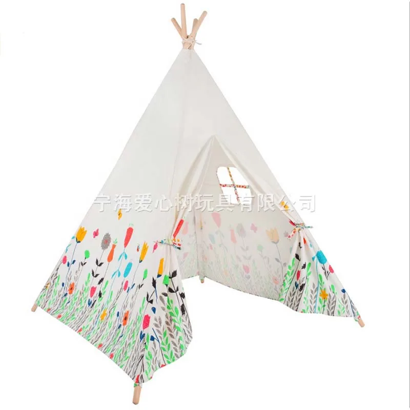 Children's tent toys indoor and outdoor large game room Cloth flowers Indian tent