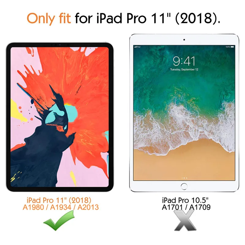 Для нового iPad Pro 11 A1979 A1980 чехол тонкий из искусственной кожи + прозрачный ПК Жесткий Вернуться Smart Cover для iPad Pro 11 2018 принципиально + пленка +